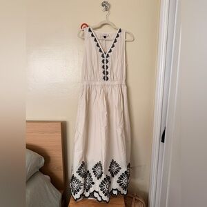 NWOT Women's Eyelet Maxi Sundress - Universal Thread Cream XL